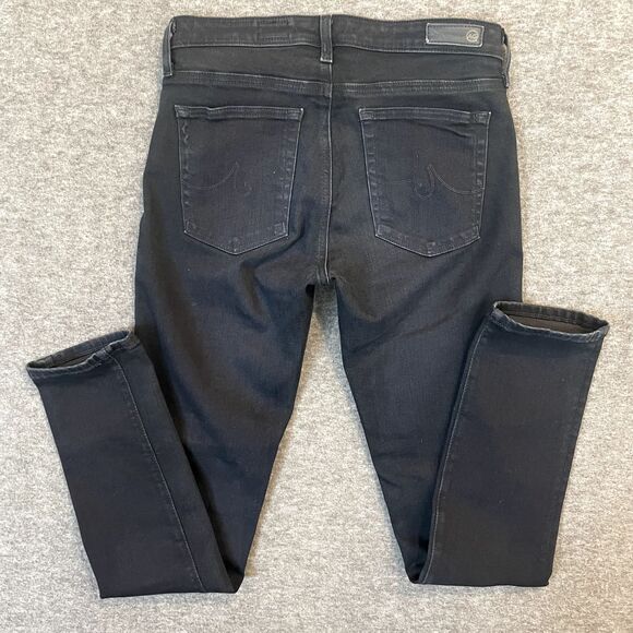 AG Adriano Goldschmied Prima Mid Rise Ankle Cigarette Leg Jeans Super Black 26R - Picture 9 of 16